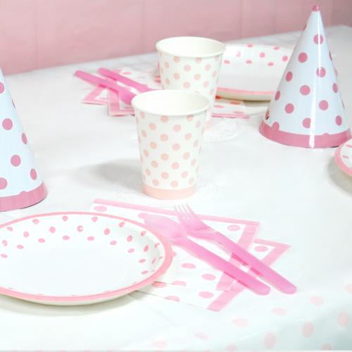 라인도트 핑크 테이블웨어 6인용 세트 