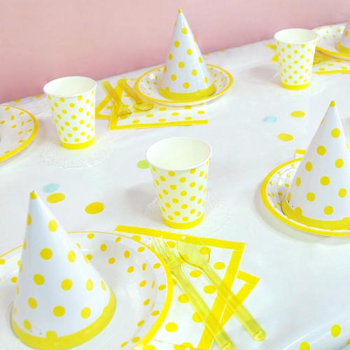 라인도트 옐로우 테이블웨어 6인용 세트 