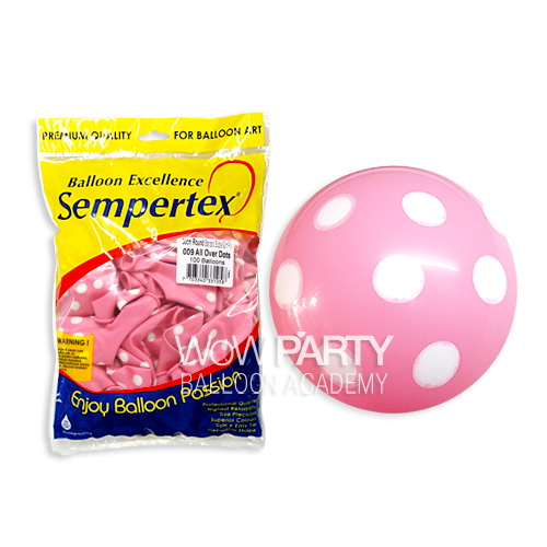 셈퍼텍스 30센치 Dots(핑크)50개
