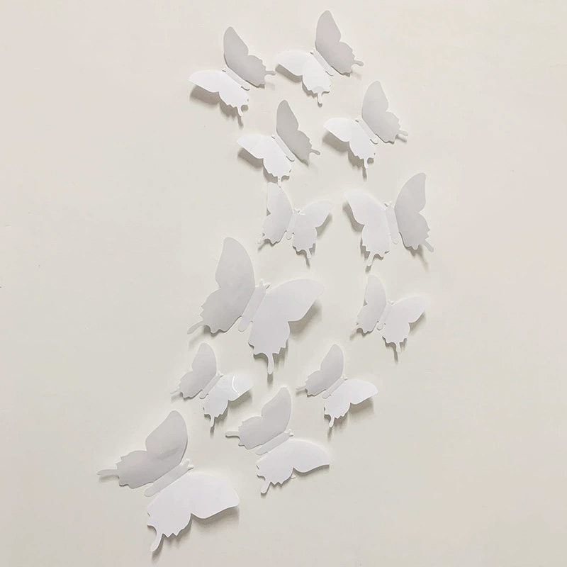 입체 나비 스티커(화이트)