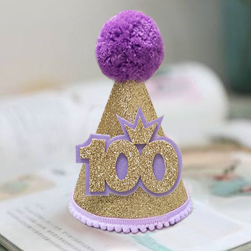 100 크라운 고깔 퍼플