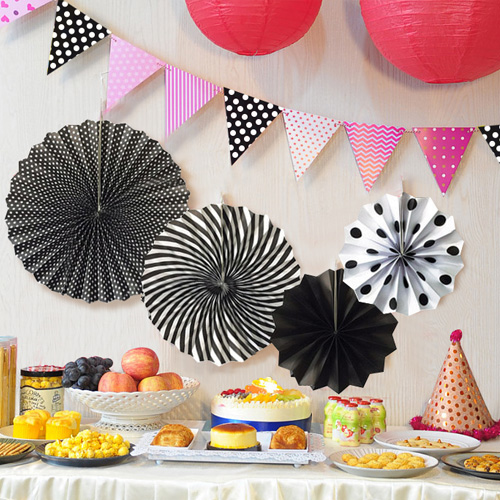 러블리 종이가랜드(블랙)(4pc)