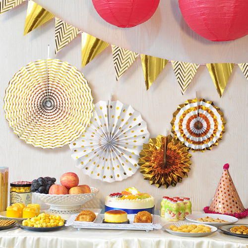 러블리 종이가랜드(골드)(4pc)