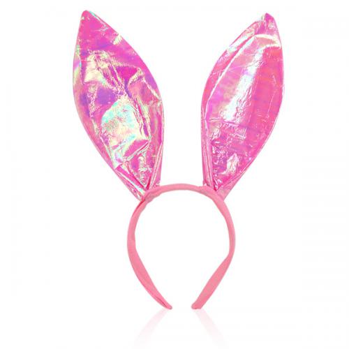 발랄한 바니 머리띠(반짝이 핑크)