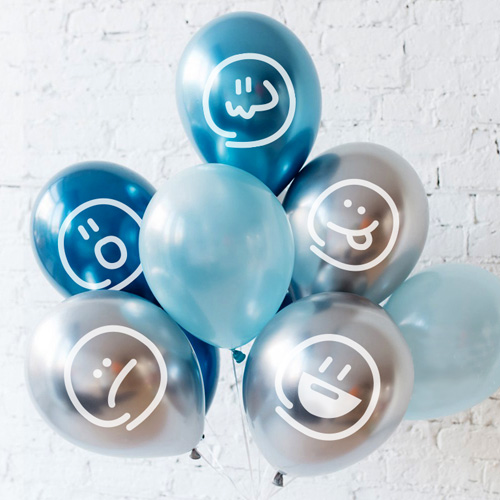 개구장이 크롬벌룬(블루/실버/기본아주르 혼합 24개)시트 헬륨세트 택배발송