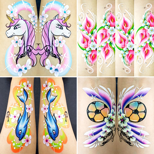 원스트로크 페이스페인팅(분할물감)