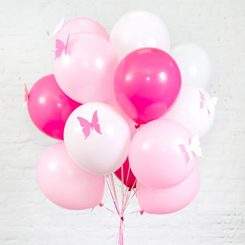 로즈 나비 헬륨풍선 세트 택배발송