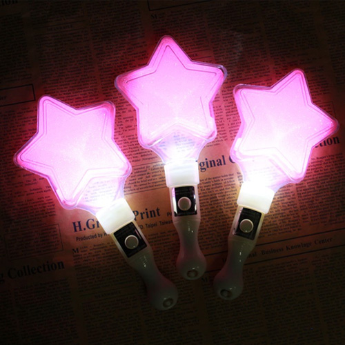 LED 오각별 봉(핑크)