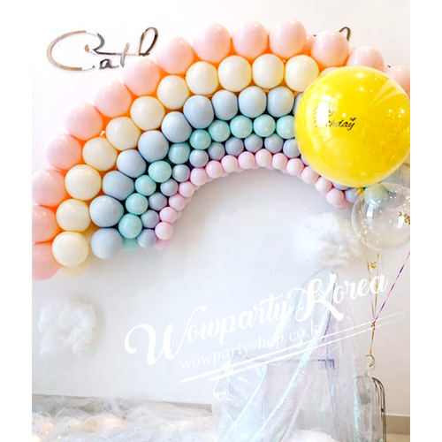 오가닉 무지개 풍선장식