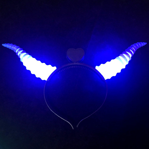 LED 소뿔 머리띠 (블루)