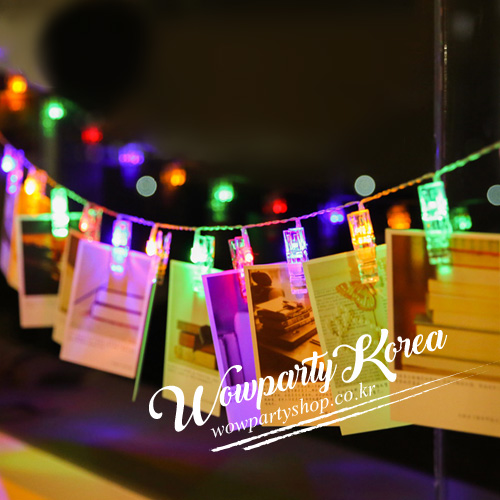 사진 LED 집게(컬러)