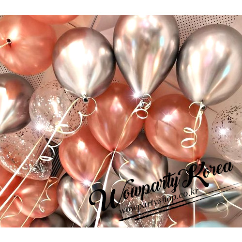 크롬 실버 로즈골드 헬륨풍선