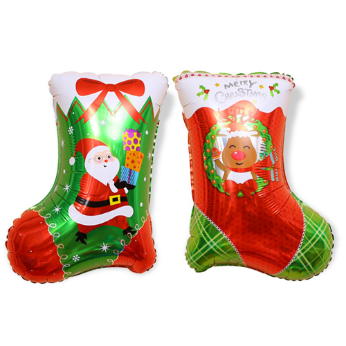 크리스마스 양말 은박풍선 (右 루돌프)1개