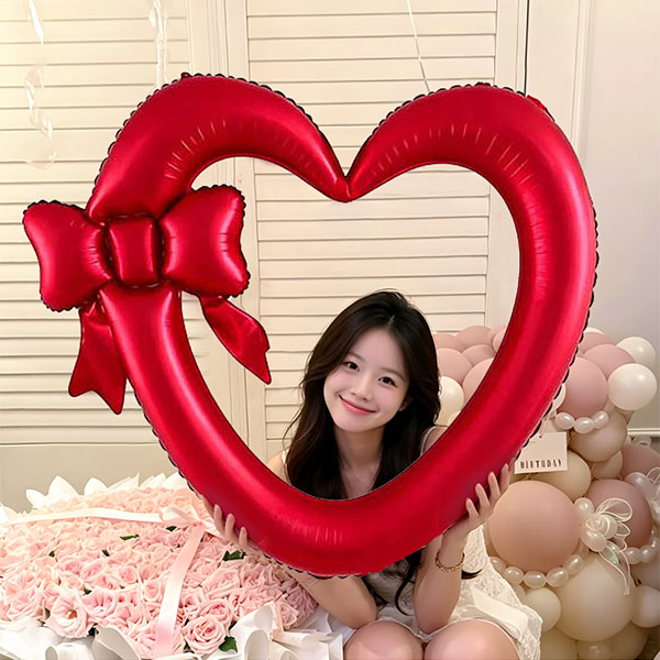 리본하트 액자(레드)