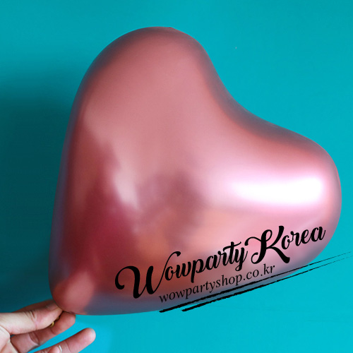 30센티 크롬하트풍선 연핑크(Mauve) 10개