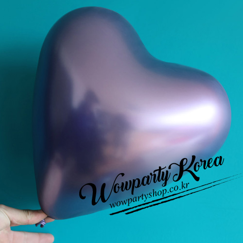 30센티 크롬하트풍선 바이올렛(Purple) 10개