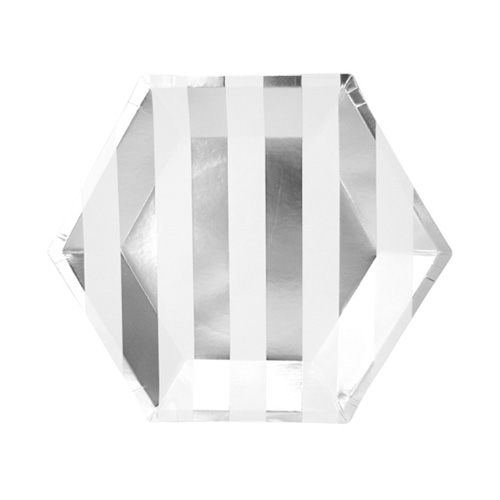 스트라이프접시(실버) 8인치