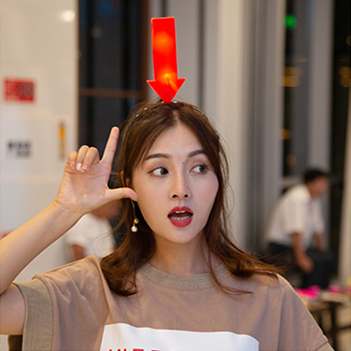 LED 화살표 머리띠(레드)