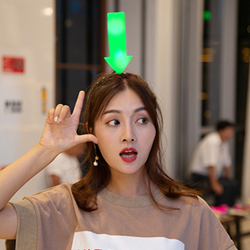 LED 화살표 머리띠(그린)