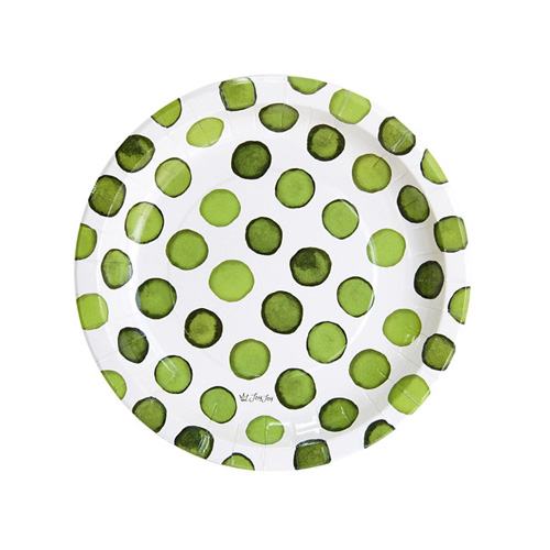 도트수채화접시(그린) 7인치