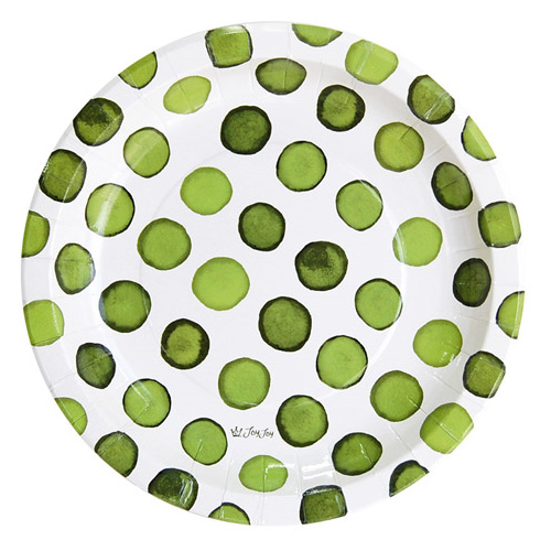 도트수채화접시(그린) 9인치