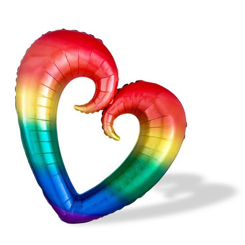 슈퍼쉐입 레인보우 오픈 하트