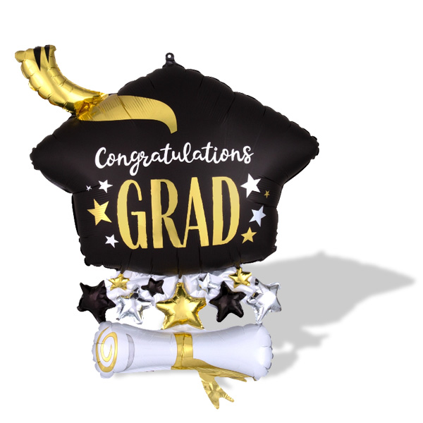 슈퍼쉐입 새틴 인퓨즈드 캡 앤 디플로마