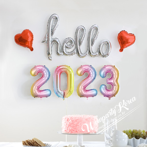 헬로 2023 장식세트(컬러풀)