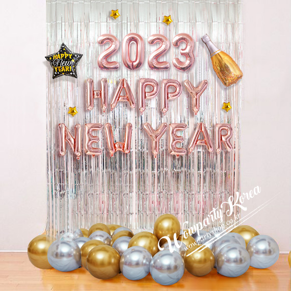 2023 해피뉴이어 풍선세트(로즈골드)
