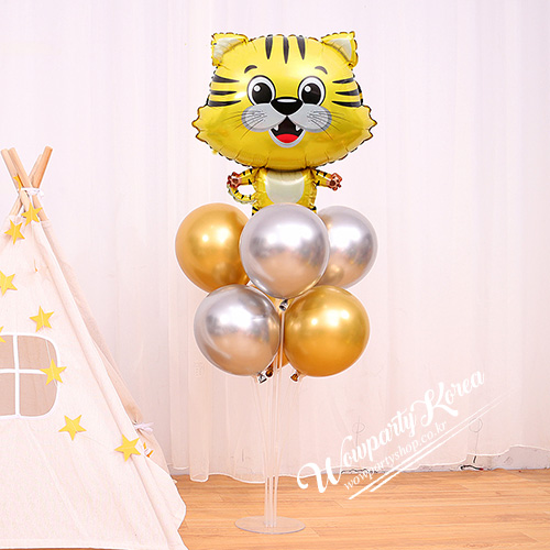 새해 풍선꽂이 크롬(황금 호랑이)