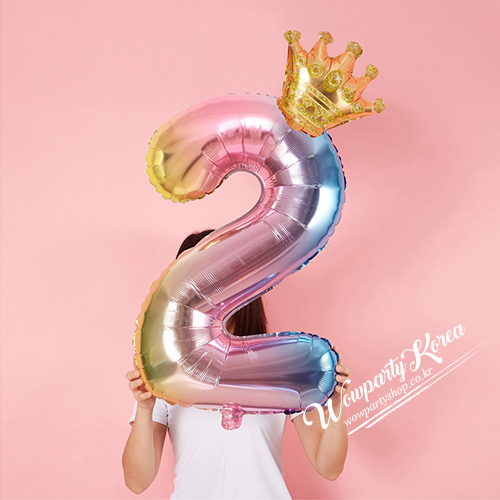 40인치 숫자 컬러풀 왕관 2
