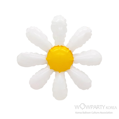 8잎 데이지 풍선 화이트 (소)