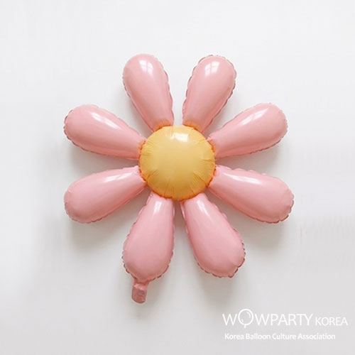 8잎 데이지 풍선 핑크 (소)10개