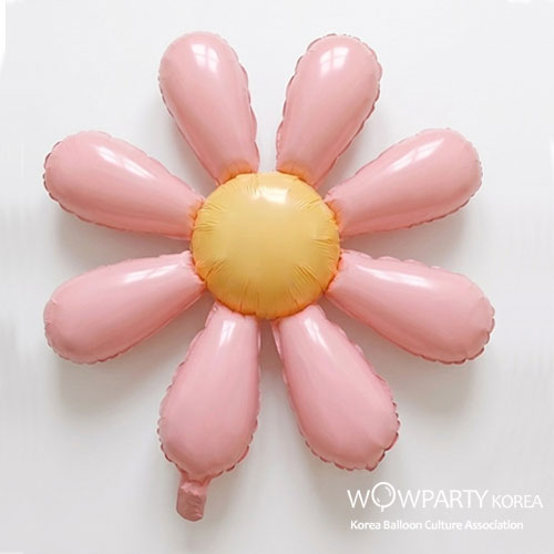 8잎 데이지 풍선 핑크 (대)10개