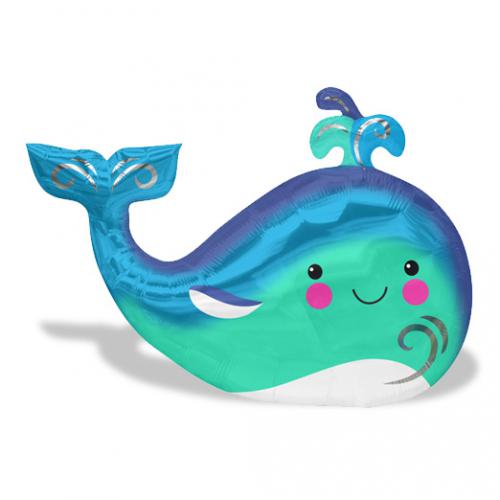 은박헬륨풍선 슈퍼쉐입 해피웨일