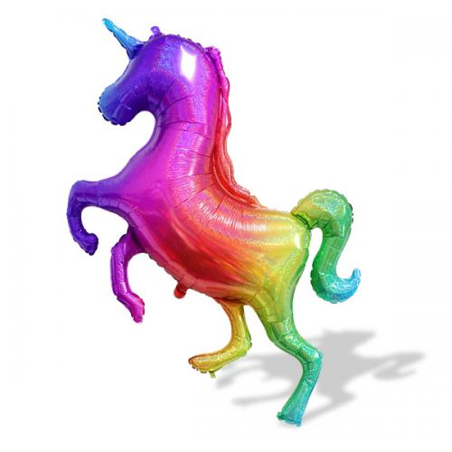 은박헬륨풍선 유니콘 글리터 레인보우 54인치
