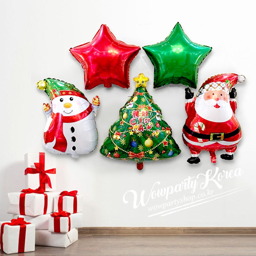 크리스마스 풍선세트(트리)(풍선재료만가는상품)