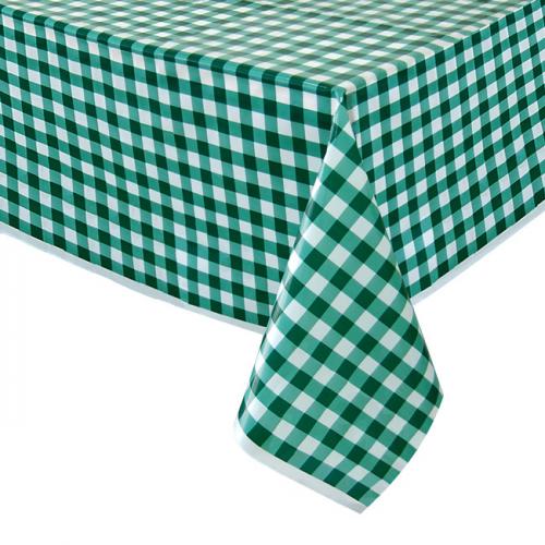 체크테이블보 그린