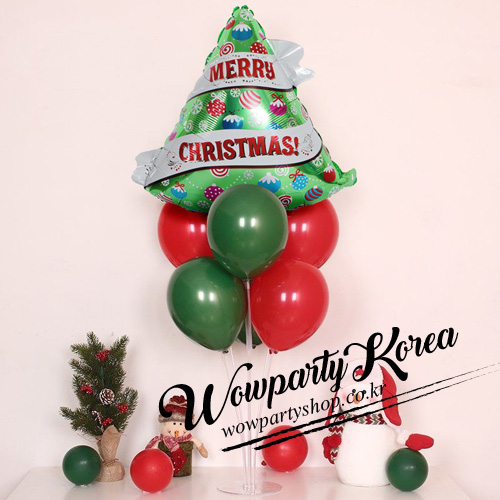 크리스마스 풍선꽂이 세트(메리크리스마스 트리)