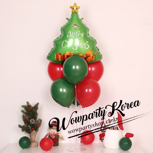 크리스마스 풍선꽂이 세트(스마일 선물 트리)
