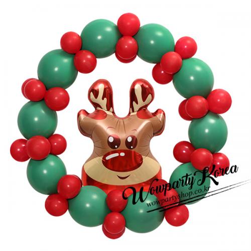 크리스마스 리스(루돌프 얼굴)