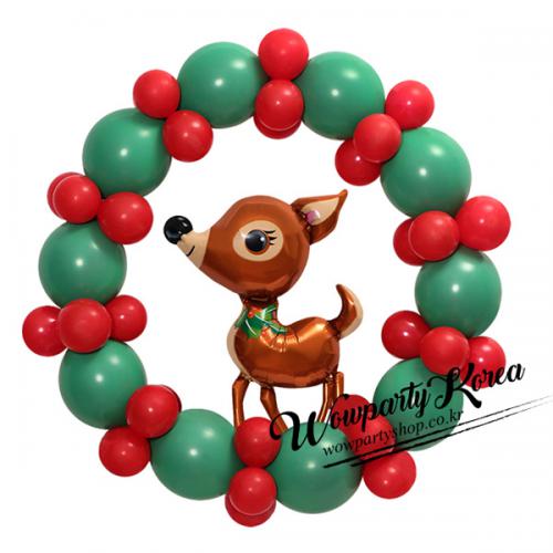 크리스마스 리스(브라운 사슴)