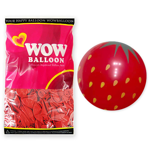 30센티 귀욤 과일풍선(레드 딸기) 50개