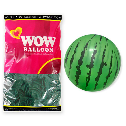 30센티 귀욤 과일풍선(그린 수박) 50개