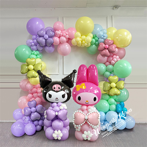 마카롱 사각아치와 산리오 기둥세트