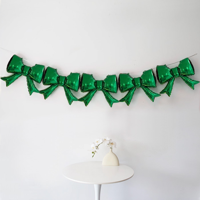 큐리 리본 풍선 5개입(그린)