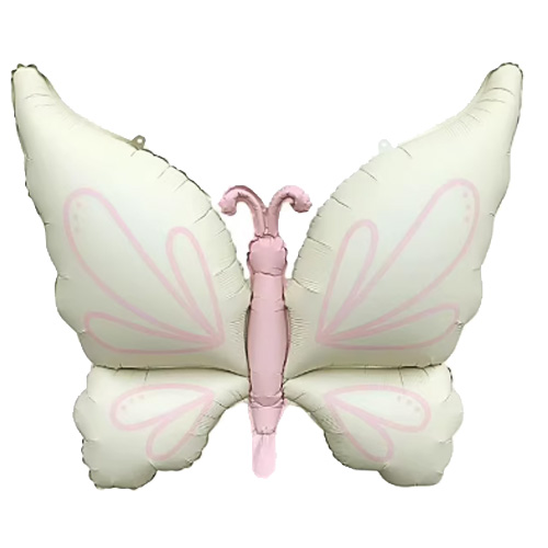 하트은박 리본풍선(화이트)