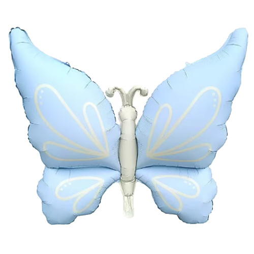 하트은박 리본풍선(블루)