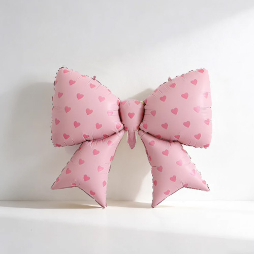 하트은박 리본풍선(핑크)