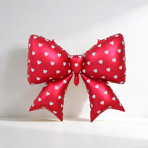 하트은박 리본풍선(레드)